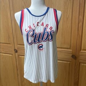 New Era Chicago Cubs Red White and Blue pinstripe tank top
